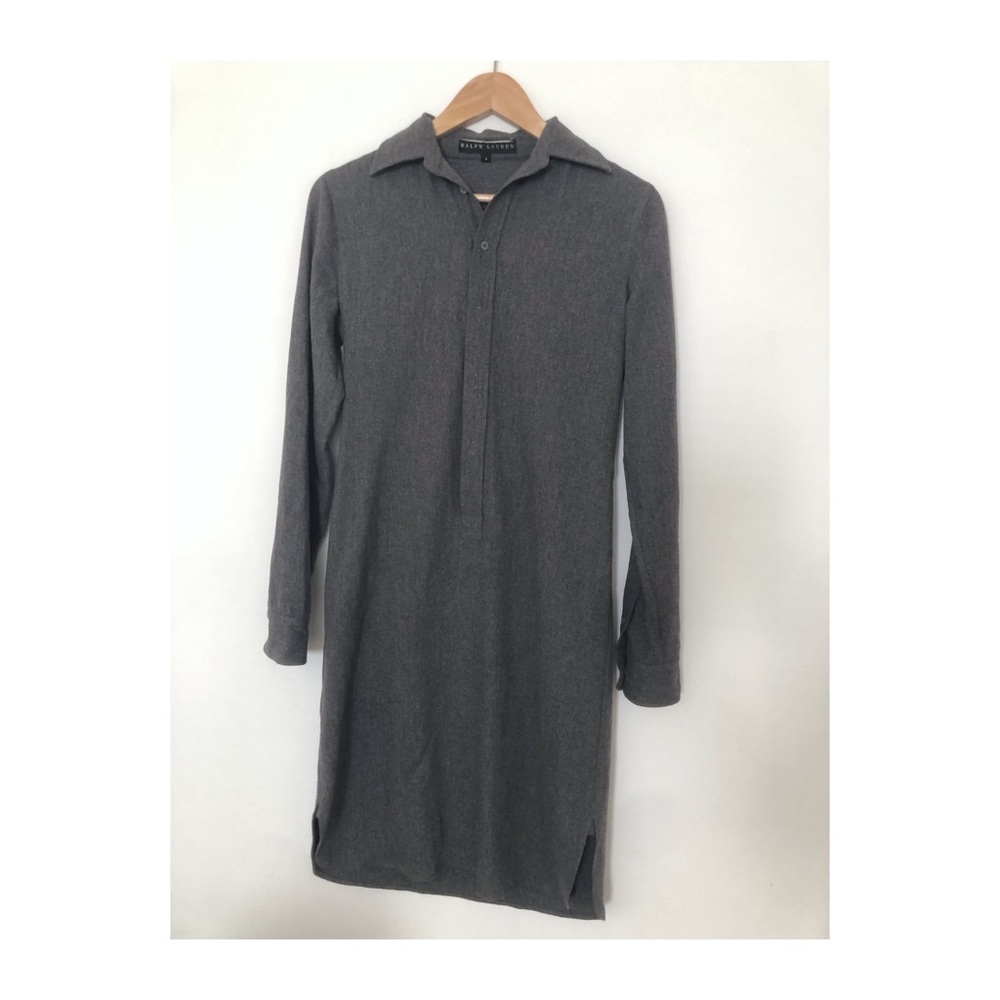 Vintage Gray Wool Ralph Lauren Dress